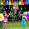 Rainbow Number Piñata for Girls Boys Birthday Foil Number Piñata with Blindfold Stick Confetti for Kids Birthday Anniversary Tie Dye Groovy Party Supplies Decorations Favors(Rainbow)